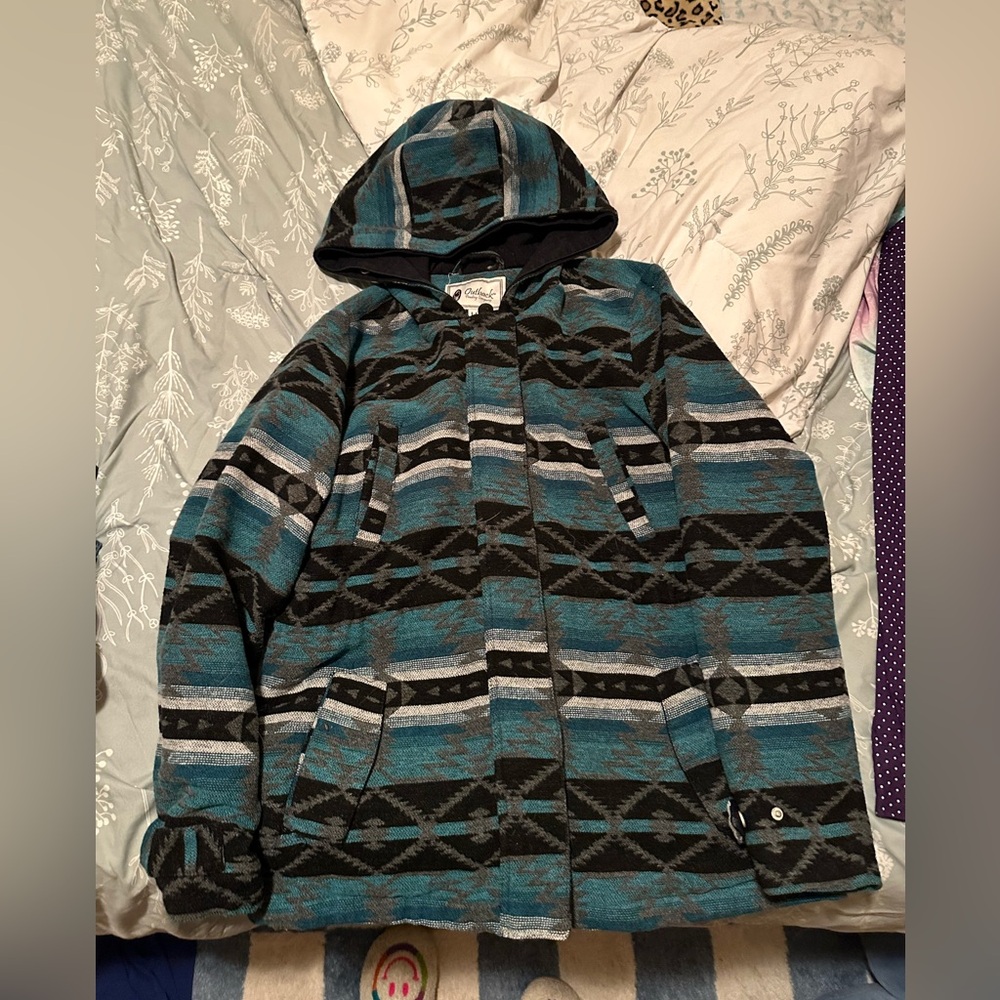 Blue and black Aztec Outback coat